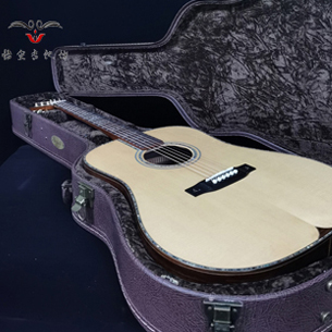 海西蒙古族藏族自治州手工吉他|客户定制款WK-018-D5A级印玫虫胶款